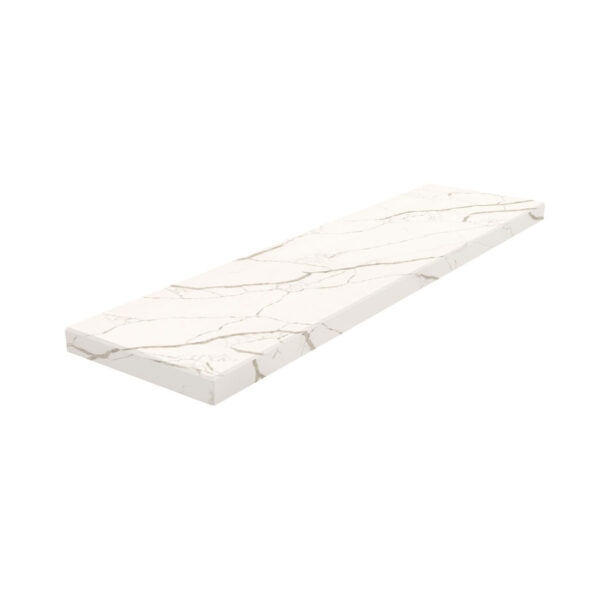Parapet z białego konglomeratu Crystal Calacatta Silva 20mm