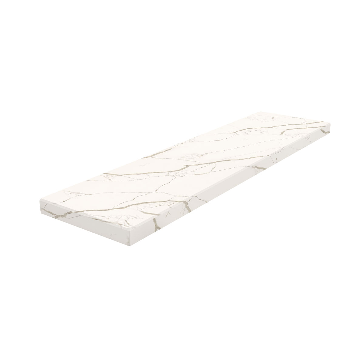 Parapet z białego konglomeratu Crystal Calacatta Silva 20mm