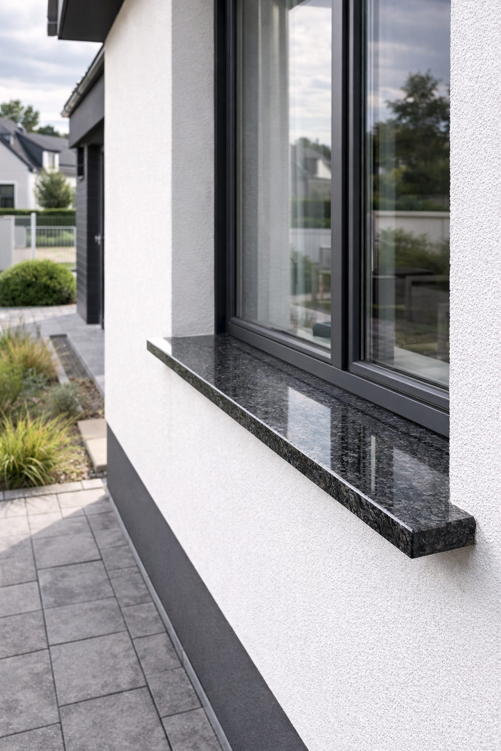 parapet zewnętrzny granitowy nero impala