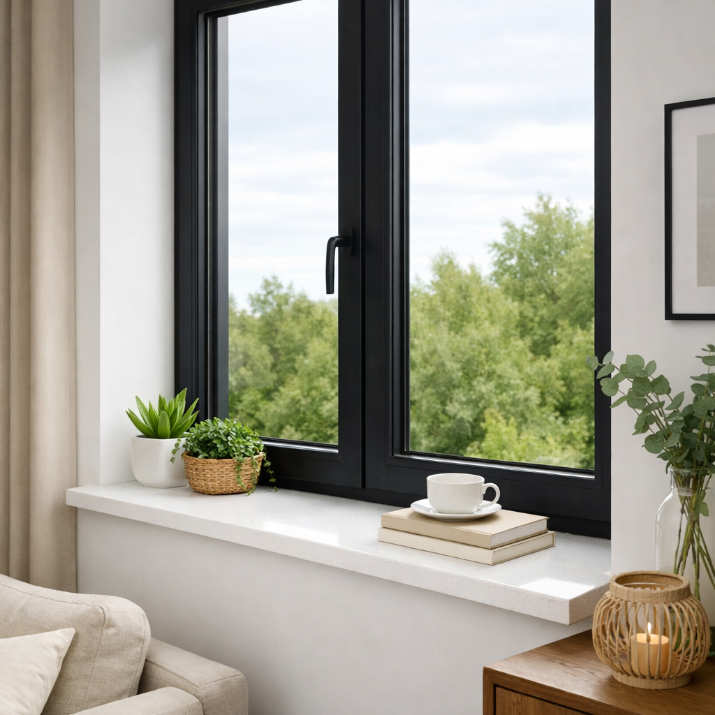 Jakie parapety wewnętrzne wybrać jasny parapet do ciemych okien